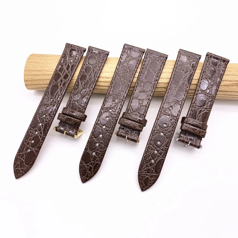 13mm 18mm 20mm Black Stitched Thin Watchbands for Longines L4.760.4 L2 Watch Band Man Genuine Leather Watch Strap Women Bracelet