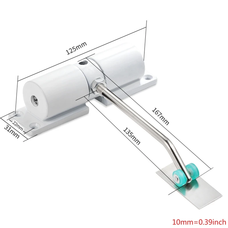 Simple Small Door Closers Automatic Spring Door Self Mute Closing