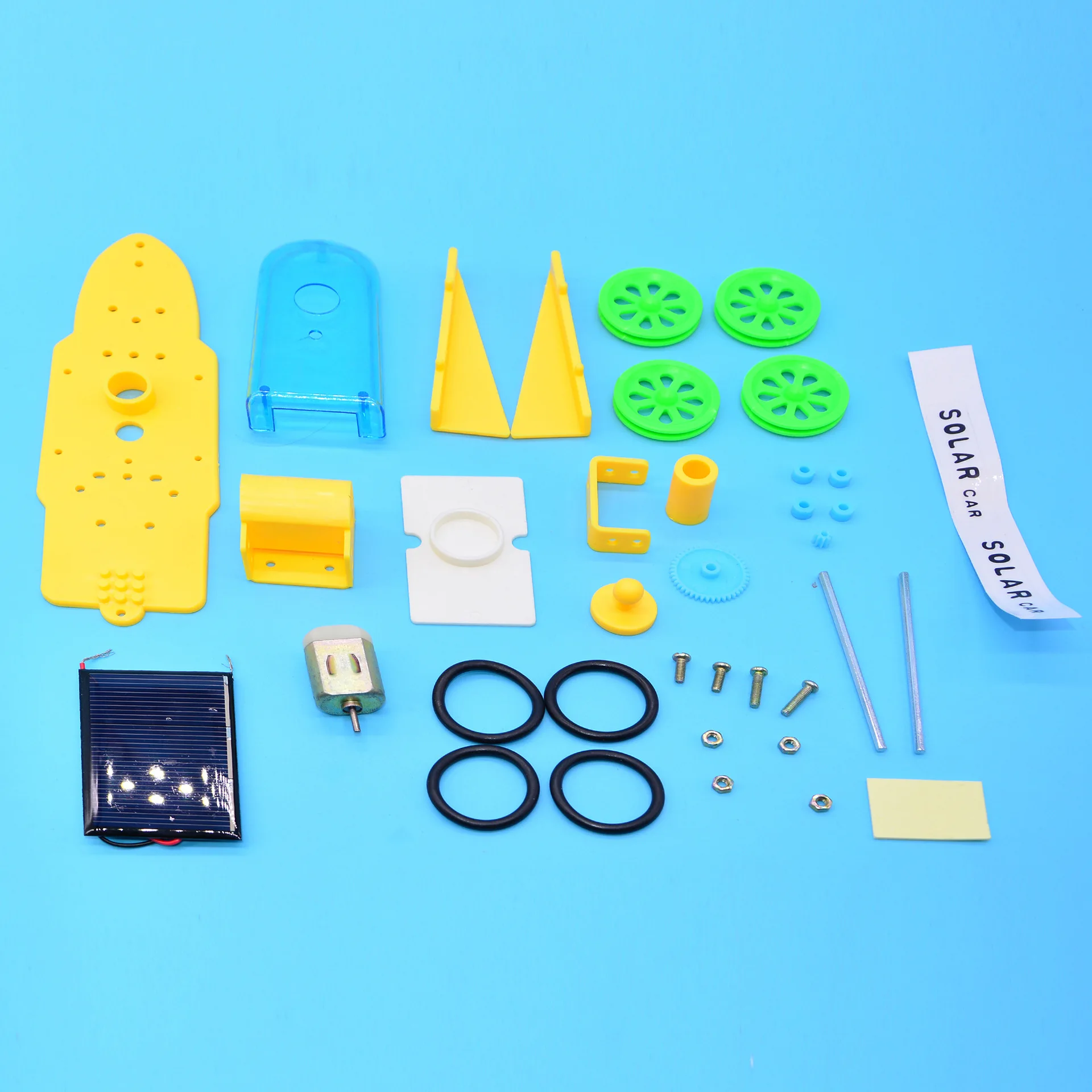 Children's Puzzle Toys Creative Solar Car Children's DIY Assembling Handmade Physics Experiment Science Toys Model