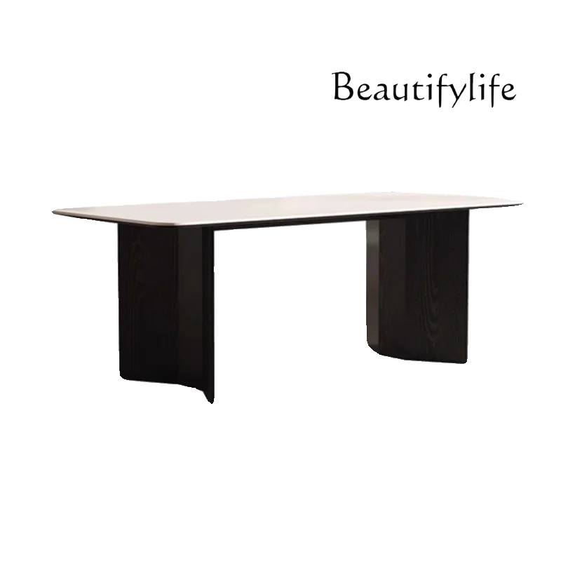 

Обеденный стол Qiji из массива дерева в старинном стиле, стул, каменная тарелка, мебель Ash 2, Новый Французский Ретро