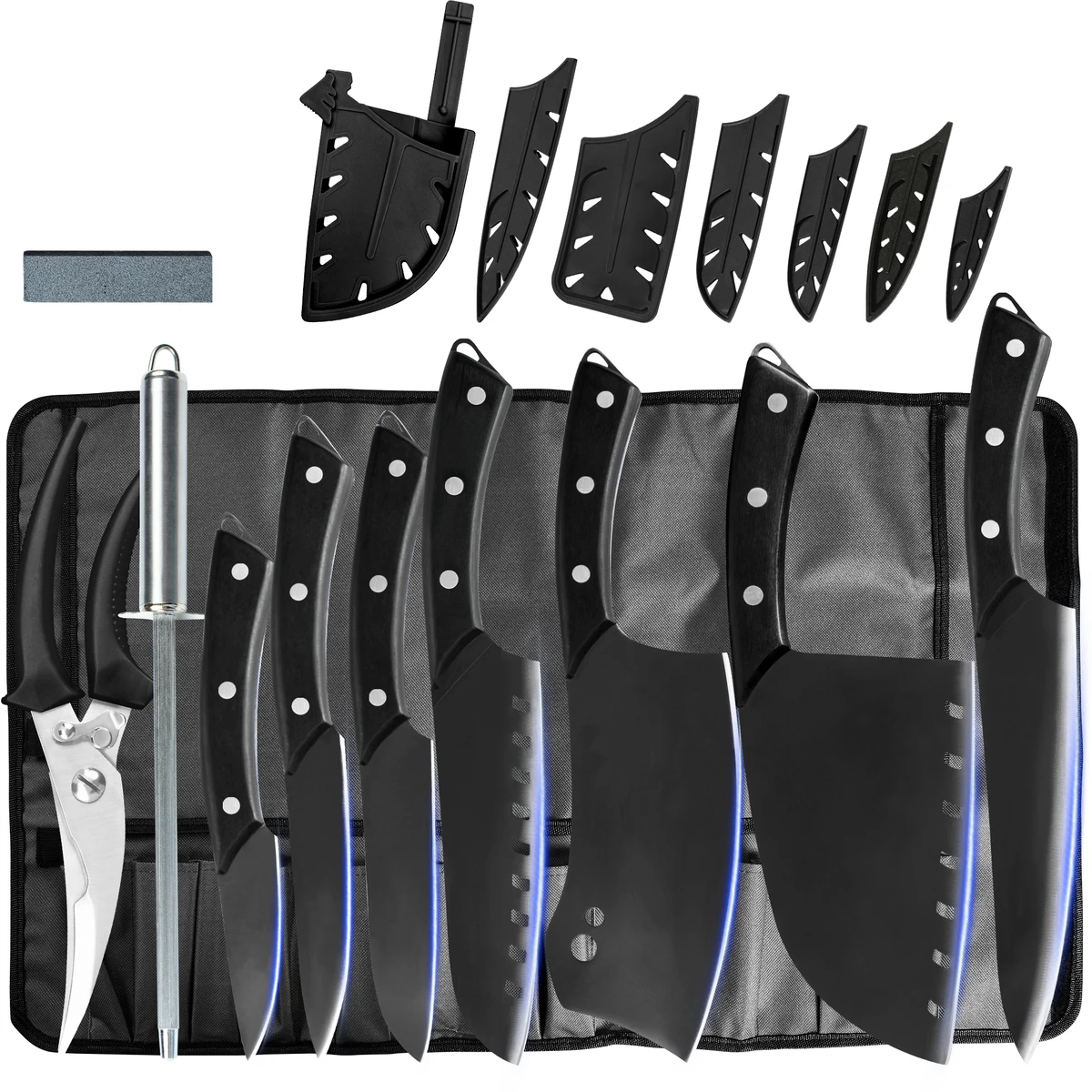 chef-knife-set-a-o-inoxid-vel-preto-7pcs-kit-facas-de-cozinha-com-rolo