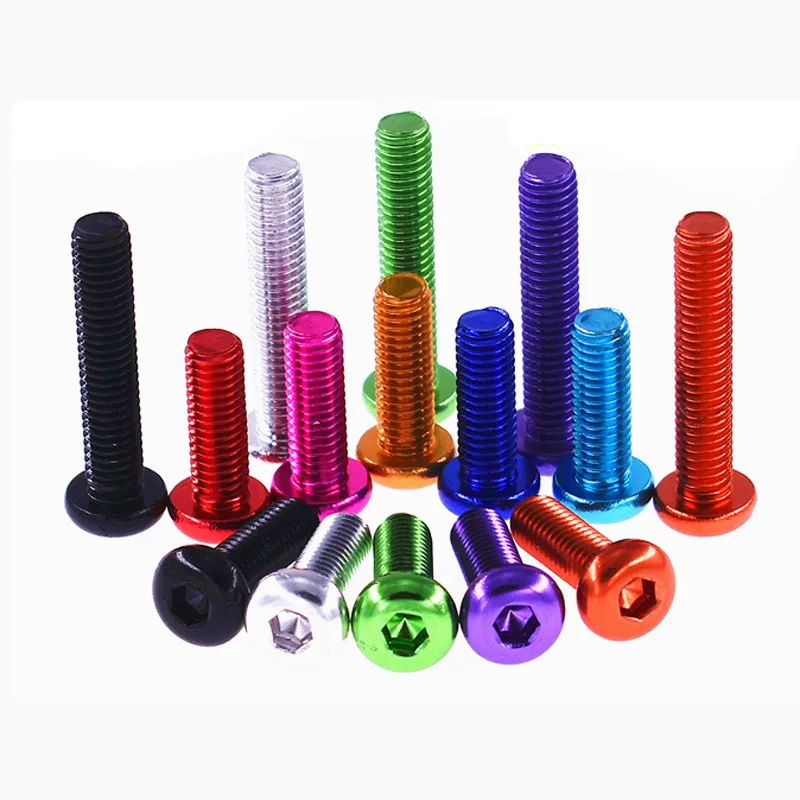 

1pcs M5 Inner Hexagonal Aluminum Alloy 7075 Screw Computer Mainframe Cabinet Diy Modified Half Round Head Pan Head Screw