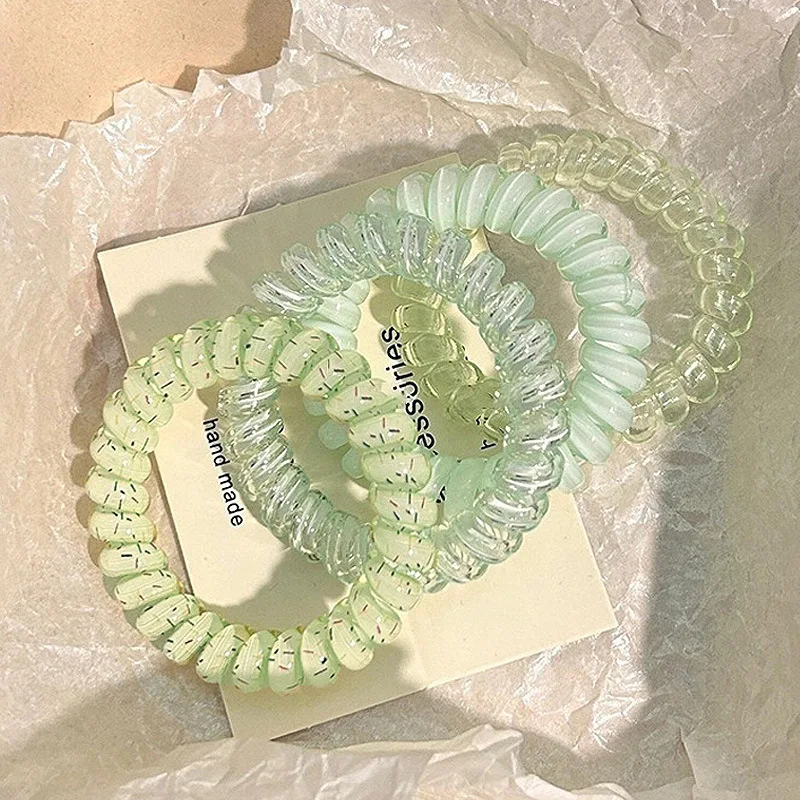 Spiral No-Crease Hair Ties – Strong Grip Ponytail Holders