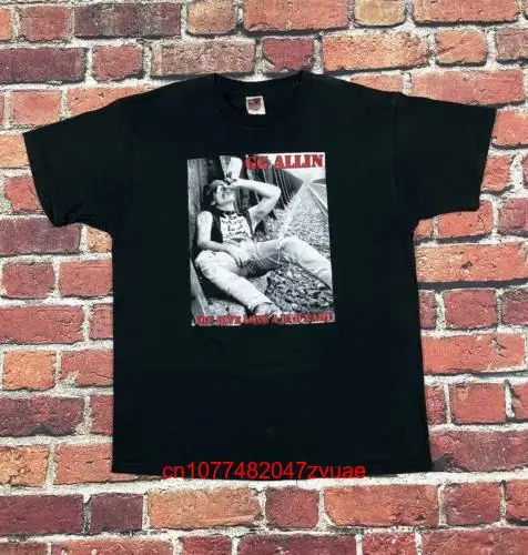 Футболка Vtg GG Allin с длинным или коротким рукавом в стиле панк-рок с надписью «вы даете любовь и плохое имя», XL