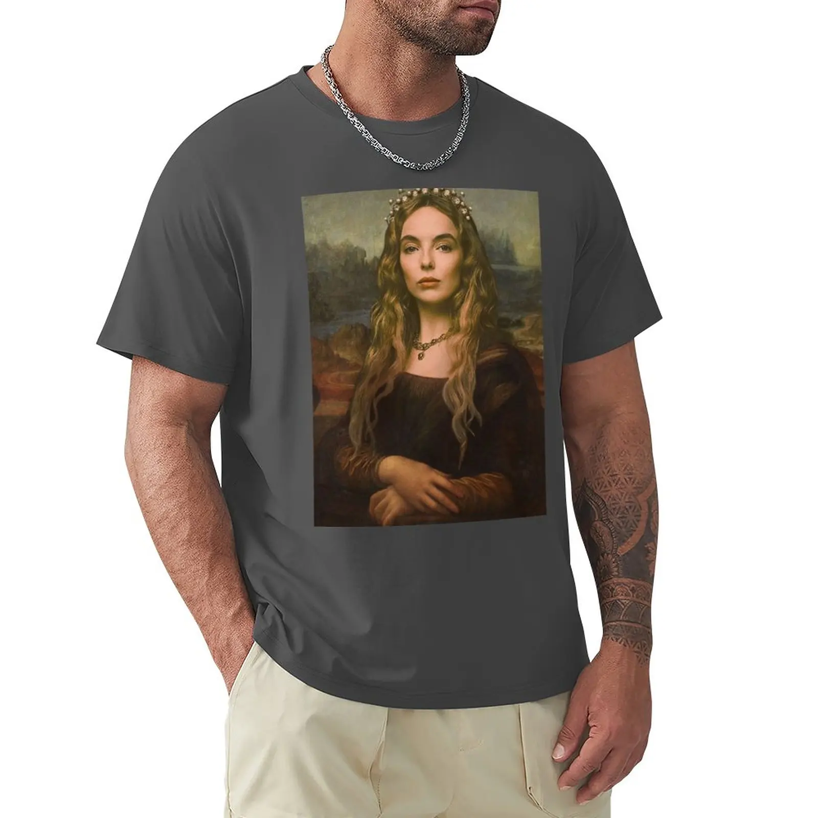 

Jodie Comer Mona Lisa T-Shirt cute clothes blanks customs mens plain t shirts