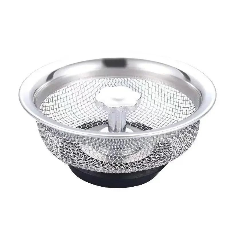 Kitchen Bathroom Sink Stainless Steel Filter Sewer Mesh Strainer Drain Basket Hole Hair Waste Filter