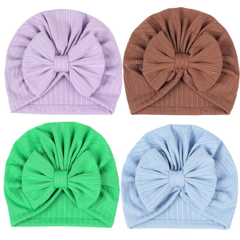Cute Baby Hat Girls Bowknot Cap Kids Beanie Newborn Photography Spring Autumn Summer Infant Turban Children Props