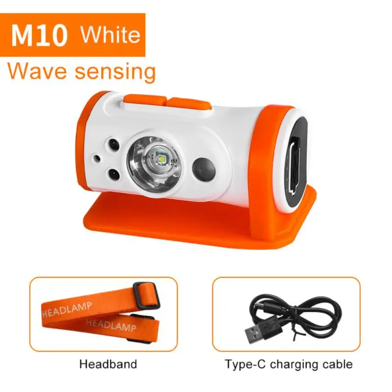 

Outdoor Night Fishing Strong Light TYPE-C Rechargeable Headlight Charging Bright Headlights Intelligent Induction Cap Headlight