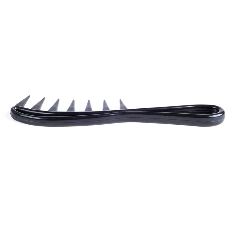 Hairdressing comb for men, black, massage comb, plastic wide-tooth comb, large-tooth comb for oily hair