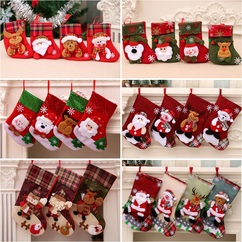 Chaussettes De Noël - COLAXI - Décoration De Fête - Matériau Non Tissé