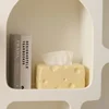 Cheese Tissue Box Holder Ceramic Home Decoration Kawaii Tissue Box Paper Storage Box for Living Room Vanity Countertop Office 5