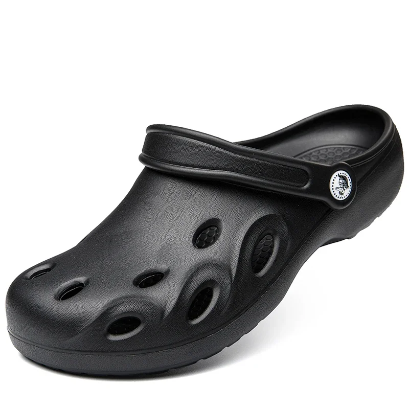 Summer Rubber Sandals Men Clogs Garden Shoes For Wide Foot Barefoot Shoes Zuecos Hombre Cholas Man Beach Big Size 48 49