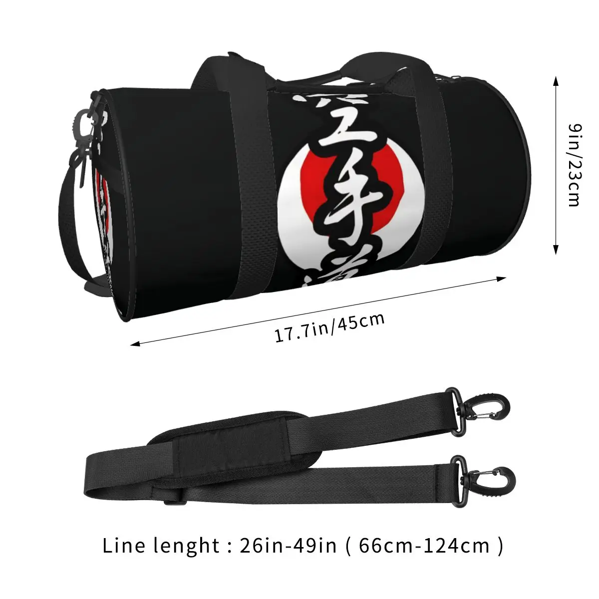 Karate Over Inyo 스포츠 가방 여행 훈련 체육관 가방 대형 그래픽 핸드백 남성용 디자인 휴대용 피트니스 가방
