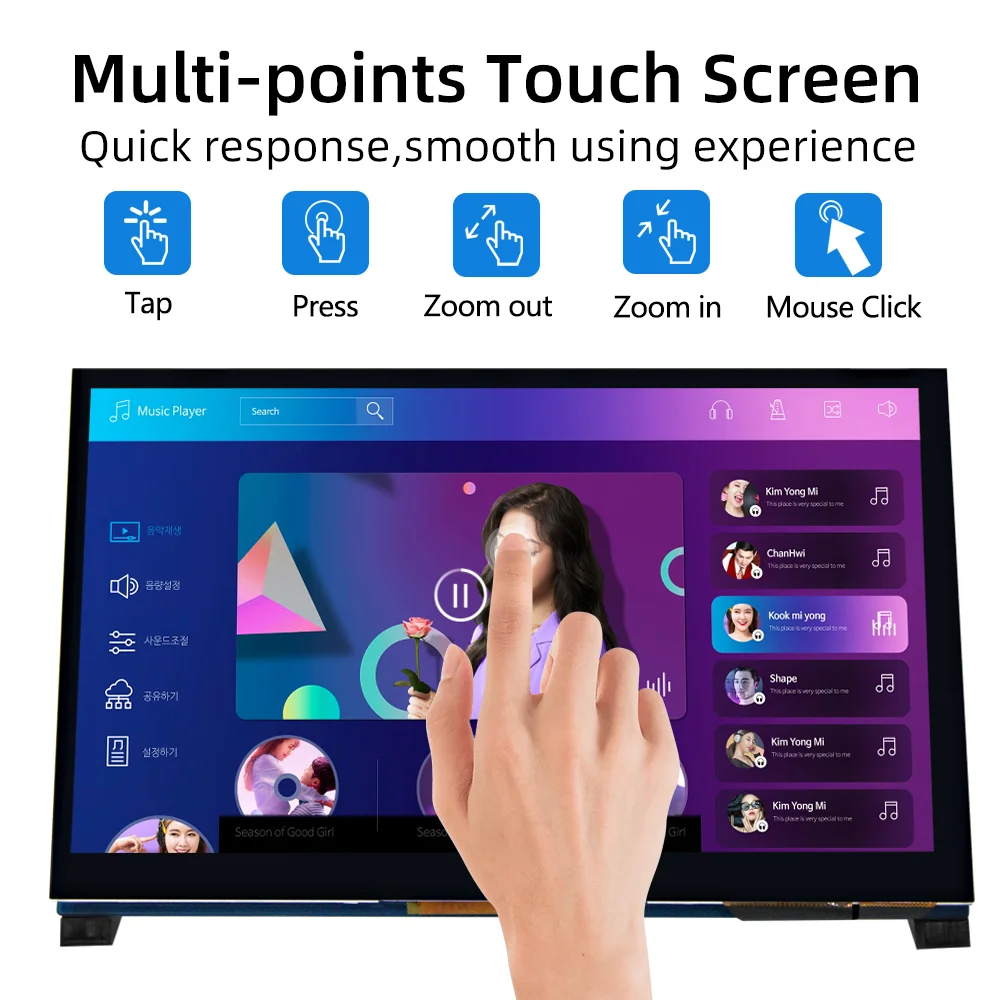 7 Inch DSI Touch Screen 800x480 LCD Display Portable Capacitive Touchscreen Monitor For Raspberry Pi 5 4 3 3B+ 2 lcd display module display module touchscreen display