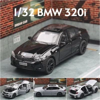 1/32 BMW 320i Sedan Miniature Diecast Toy Car Model Sound & Light Doors Openable Educational Collection Gift for Children Boy 1