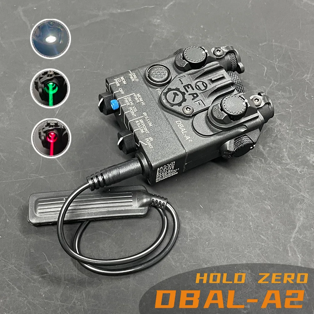 

Nylon DBAL-A2 Red Dot Sight Green Laser Indicator Tactical Flashlight Aiming Pointer White LED Strobe Lighting PQE Weapon Light