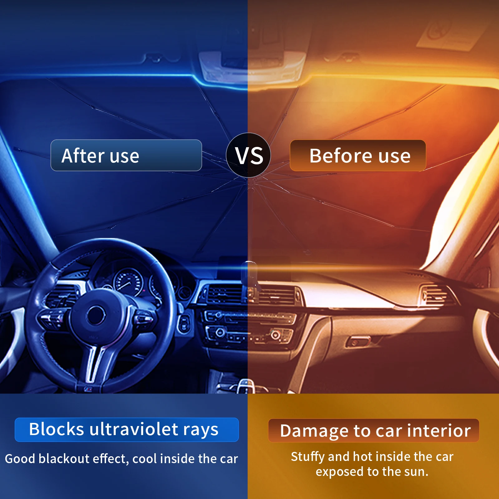 Windshield Sunshade Windshield Sunshades Car Sun Umbrella Car Sunshade Set Car Front Windshield Sunshade Umbrella Summer Sun Protection And Thermal Insulation Protection For The Interior Thickened Tita