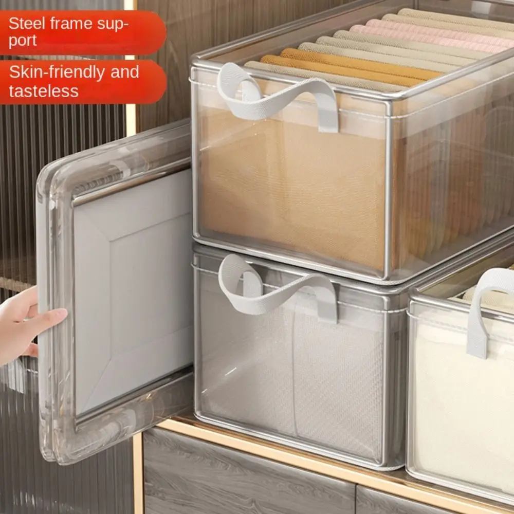 PVC Underwear Bra Storage Box Multifunction Large Capacity House Clothes Storage Containers Foldable Separation 5