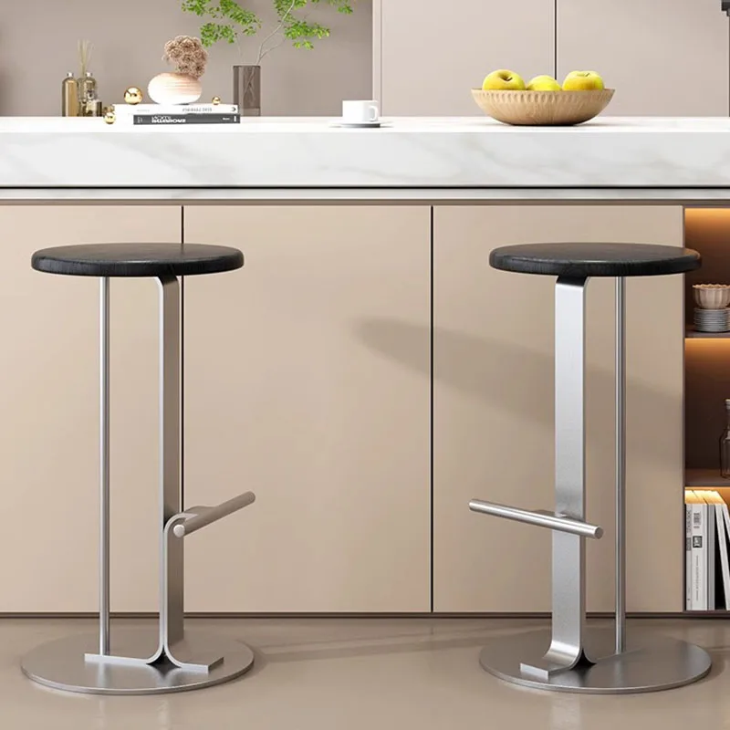 

Adjustable Reception Modern Bar Stools Designer Retro High Ergonomic Round Bar Stools Soft Relaxing Cadeira Alta Home Furniture