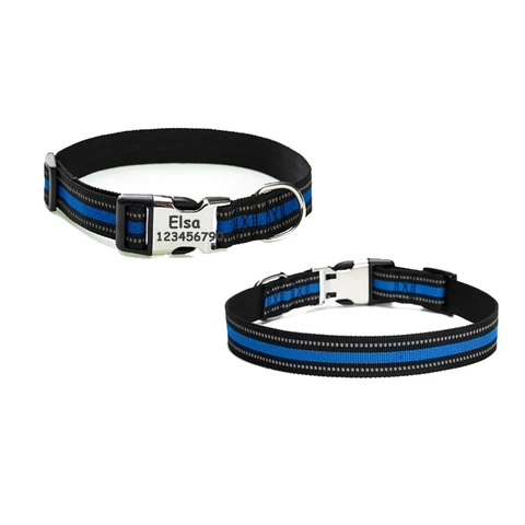 Dog Collar Personalized Anti-Lost Pet Collar for Small Medium Large Dogs Engraved Id Tag Nameplate Dog Collar