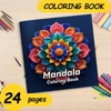 1pc Mandala Coloring Book Teenagers Adult Picture Book, 24 Page Graffiti Painting Drawing Stress Relief, Birthday Gift 1