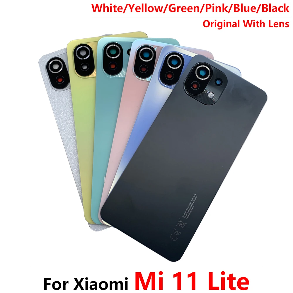 

10Pcs Original For Xiaomi Mi 11 Lite 5G m2101k9ag m2101k9g Battery Back Cover Housing Glass Rear Door STICKER Adhesive Xiaomo