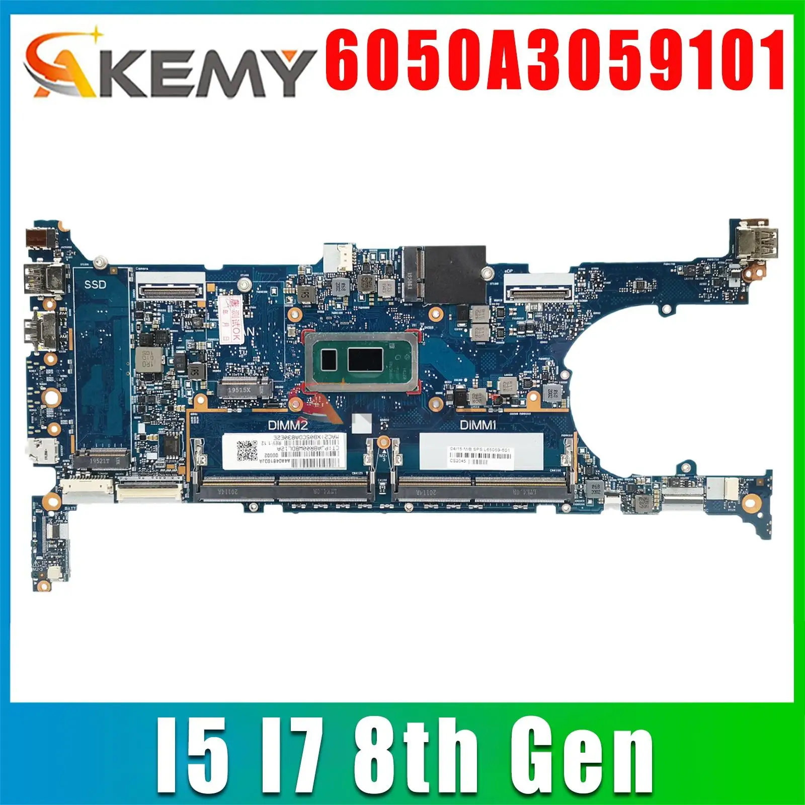 

For HP EliteBook X360 830 G6 Laptop motherboard Mainboard 6050A3059101 Motherboard with I5-8265U I5-8365U I7-8565U I7-8665U CPU