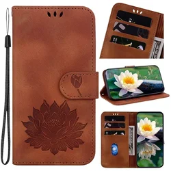 Deluxe Leather Flip Wallet Case with Stand Function - Protective Cover for Redmi 9C (Brown)