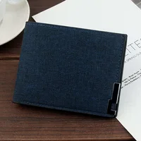 Men’s Wallet Coin Purse Short Slim Men’s Wallet Wallet Credit Card Bi-fold Canvas Wallet 1
