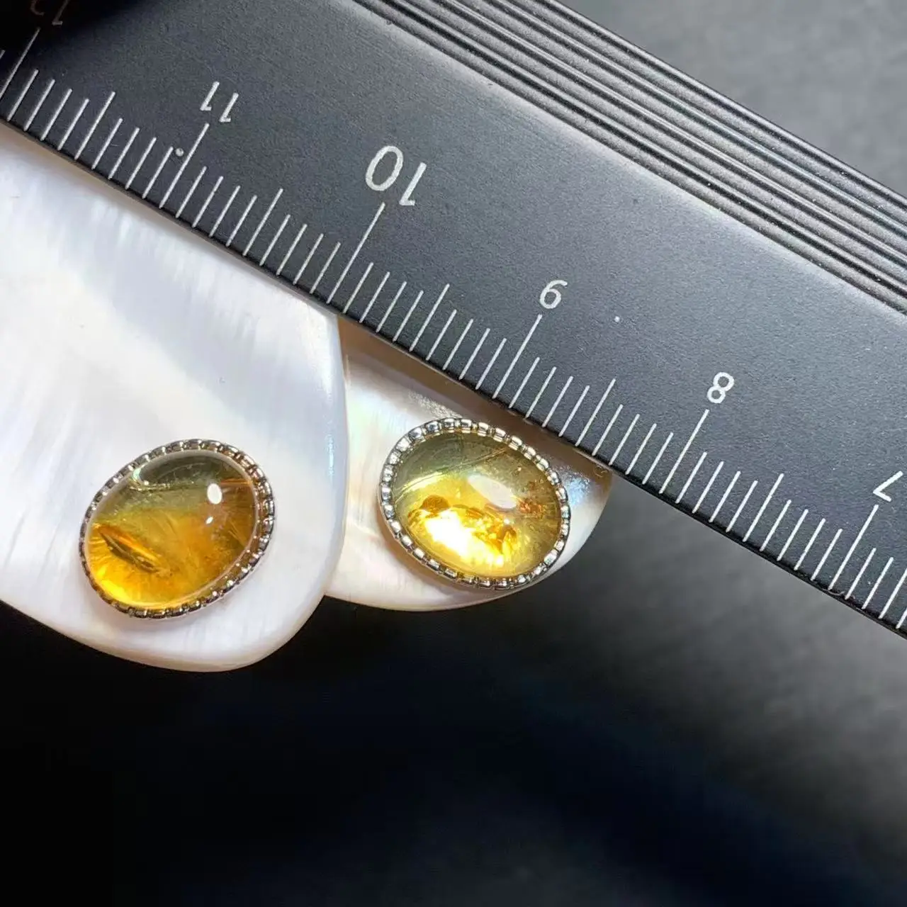 MM Natural Amber 925 Sterling Silver Stud Earrings for women Jewelry Gift Prevent allergy gem jewelry Genuine red stone