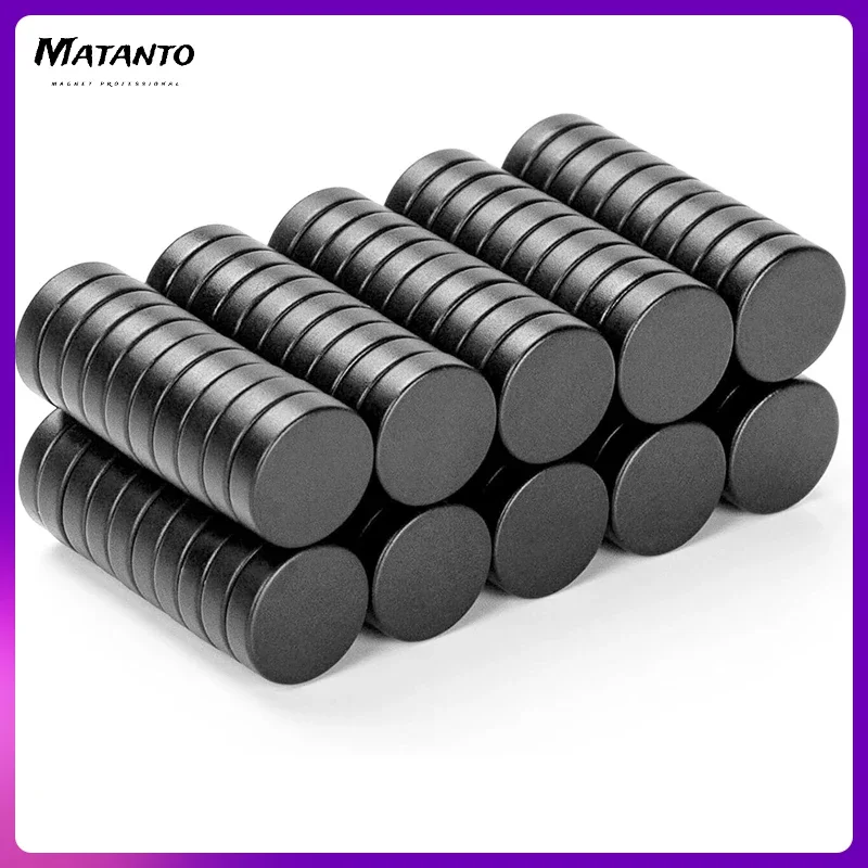 

50/100/200/500PCS Strong Magnet Round Black Ferrite Fridge Magnet Permant Magnetic Sheet Disc Neodymium Magnet N35 Super Strong