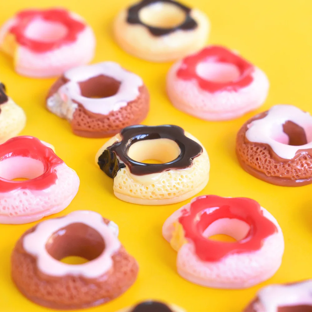 1:6 10 Stück Miniatur-Süßigkeiten und Donuts für Puppenhäuser, Handwerk, Puppenfutter, Spielzeug und Küchendekoration – Detail 13