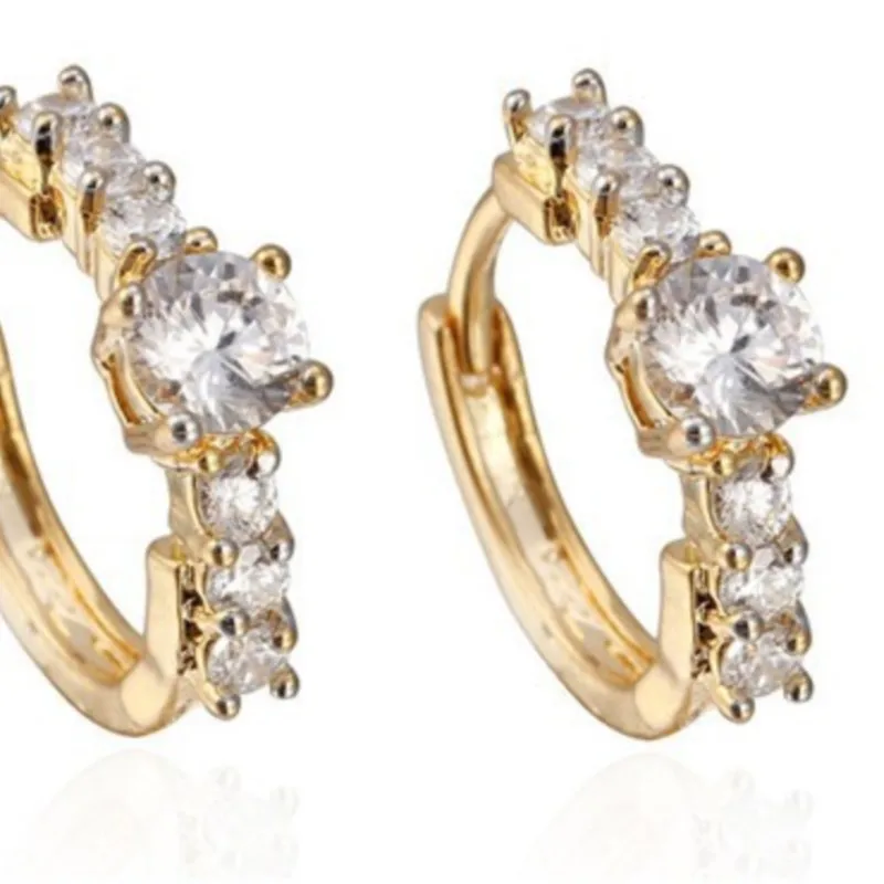 Aaaa + Shine Zircone Fashion Crystal Hoop Orecchini Gioielli Amanti Regalo Uk Queen Kate Design Brand Women Baby Quality Hot Popular