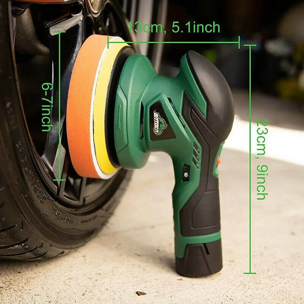 BATOCA Wireless Car Polisher B02PO37 Cordless Car Polishing Machine Brushless Motor 2500-5000rpm 6 Speed Control Auto Tool car polisher