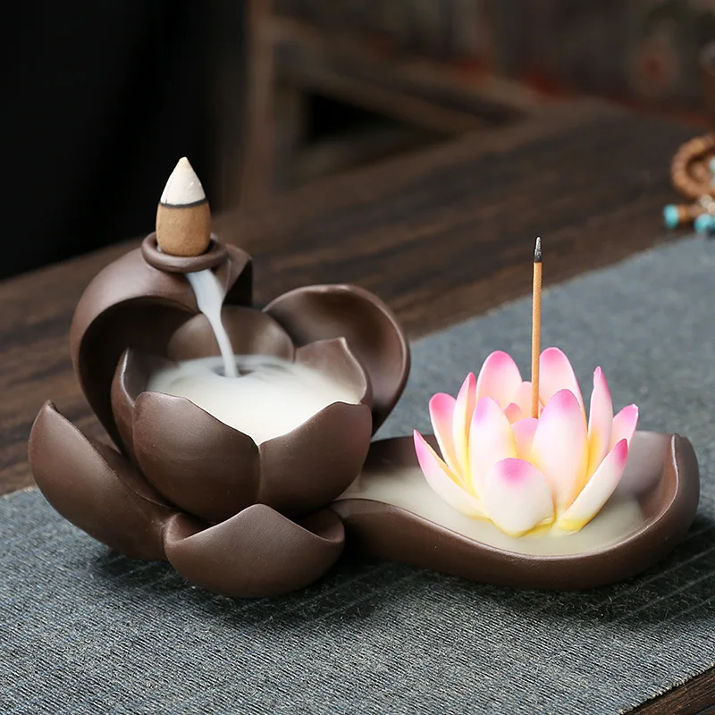 

Creative Purple Sand Backflow Incense Burner Zen Bergamot Sandalwood Stove Home Indoor Aromatherapy Stove Decoration zen