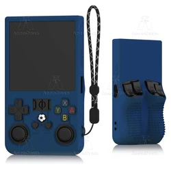 Silicone Protective Case with Wrist Strap - Full Coverage Anti - Fall & Anti - Scratch Soft Shell - White (Blue)