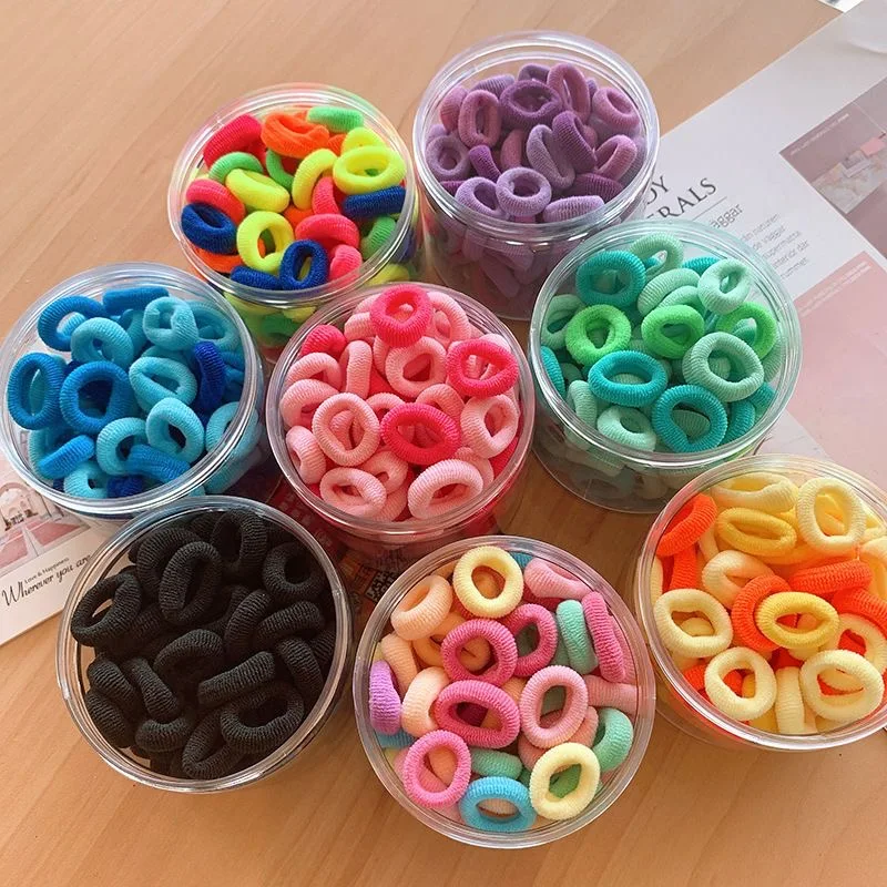 

100pcs Kids Elastic Hair Bands Sweets Scrunchie Girls Rubber Band for Children Hair Ties Clips Headband Baby Hair Accessories