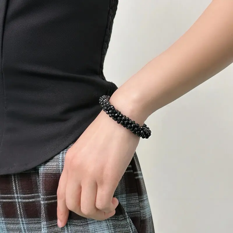 Bohemian Crystal Beaded Stretch Bracelet for Women - Vintage Boho Party Jewelry