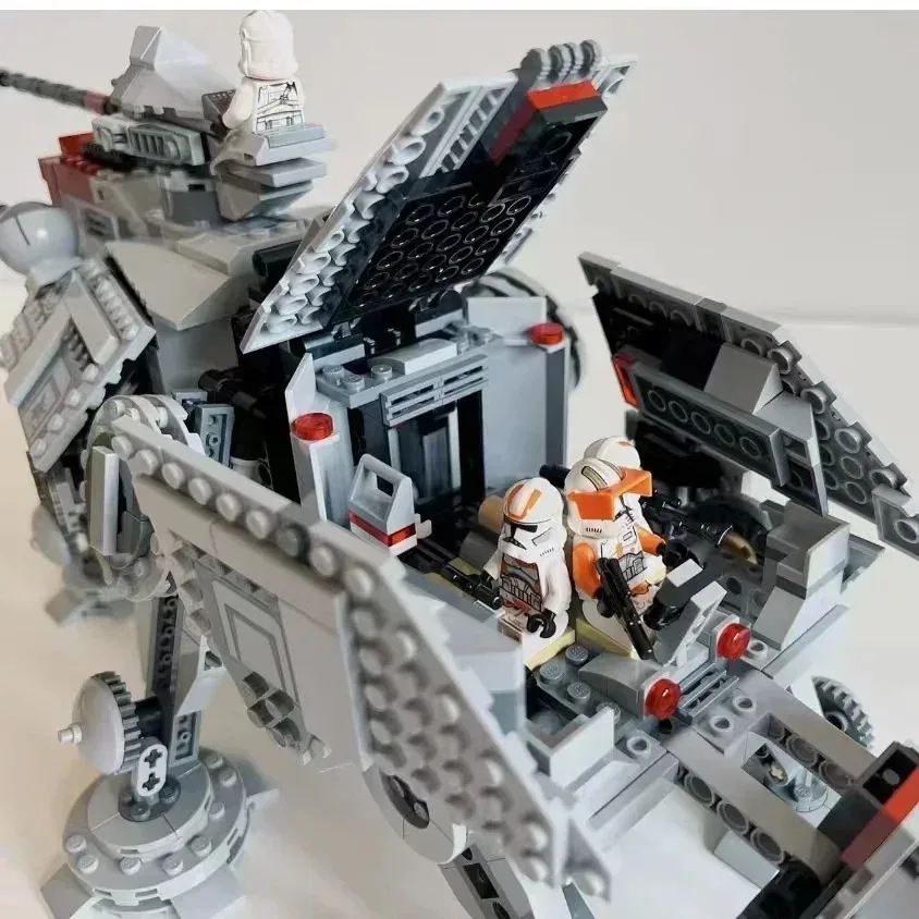Hot Toys Star Wars All Terrain Tactical Actuator At-te With 75337 Model Building Kit Self-locking Bricks 3