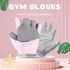 Cycling Gloves Pink Woman Half Finger GYM Gloves Bike Mitten 3D GEL Breathable Non-Slip Outdoor Sport Fitness Gloves 2