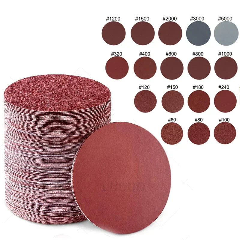 Sanding Discs Self-adhesive Sandpaper 6/5/4/3/2 Inch Polishingpaper 60-5000# Car Paint Mixed Assorted Grit Sandpaper