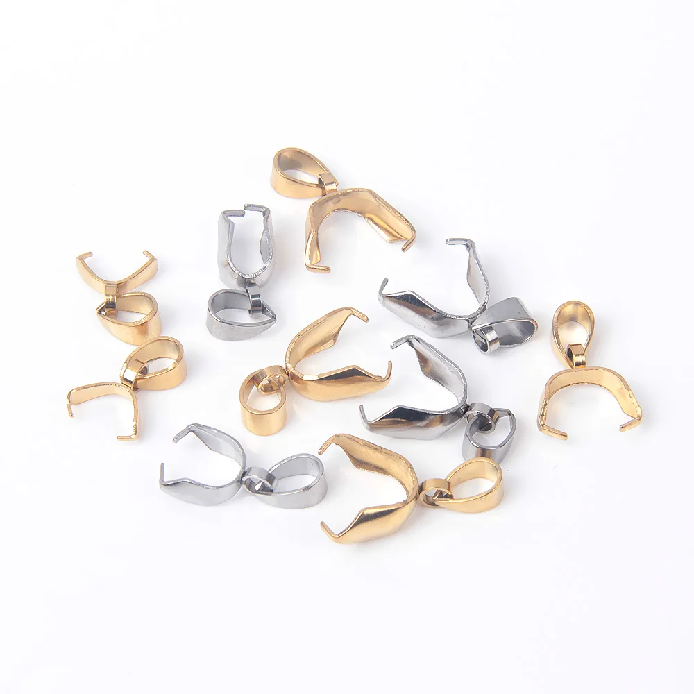 스테인레스 스틸 펜던트 걸쇠 핀치 클립 보석 후크 커넥터, 스틸 컬러 퍼모어 커넥터 콜리어 목걸이 DIY, XHN 20 개