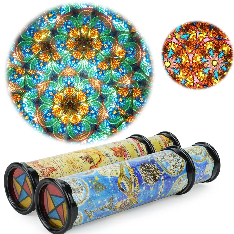 Kaleidoscope Of Children Ever-changing Three Mausoleum Mirror Interior Retractable Rotation Kindergarten Classic Educational Toy children toys