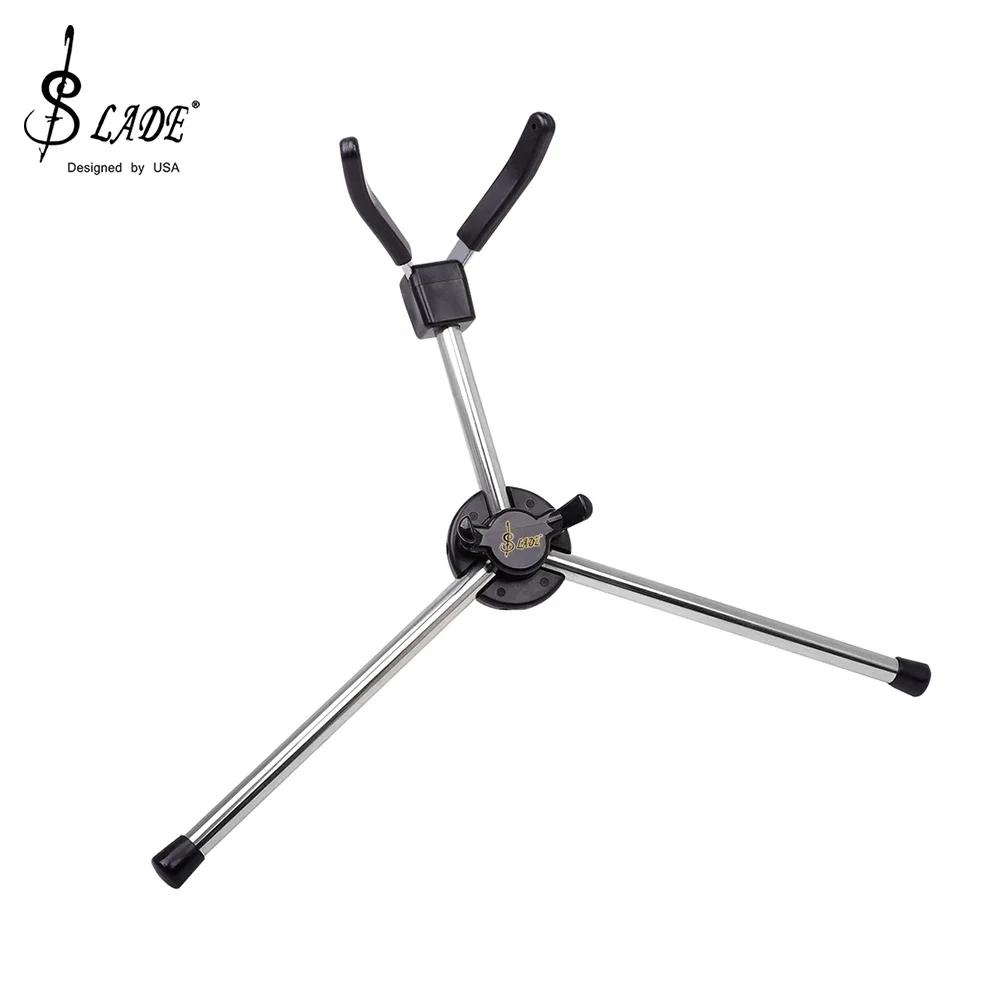 Saxophone Stand SLADE Foldable Portable Alto Tenor Soprano Saxophone Stand Sax Tripod Holder Bracket Saxophone Woodwind Instrument Accessories