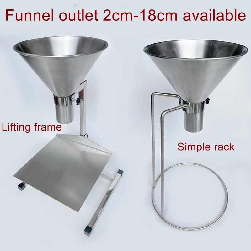 

Packing vacuum bag oil-proof dispensing artifact funnel with bracket stainless steel large caliber refill hopper
