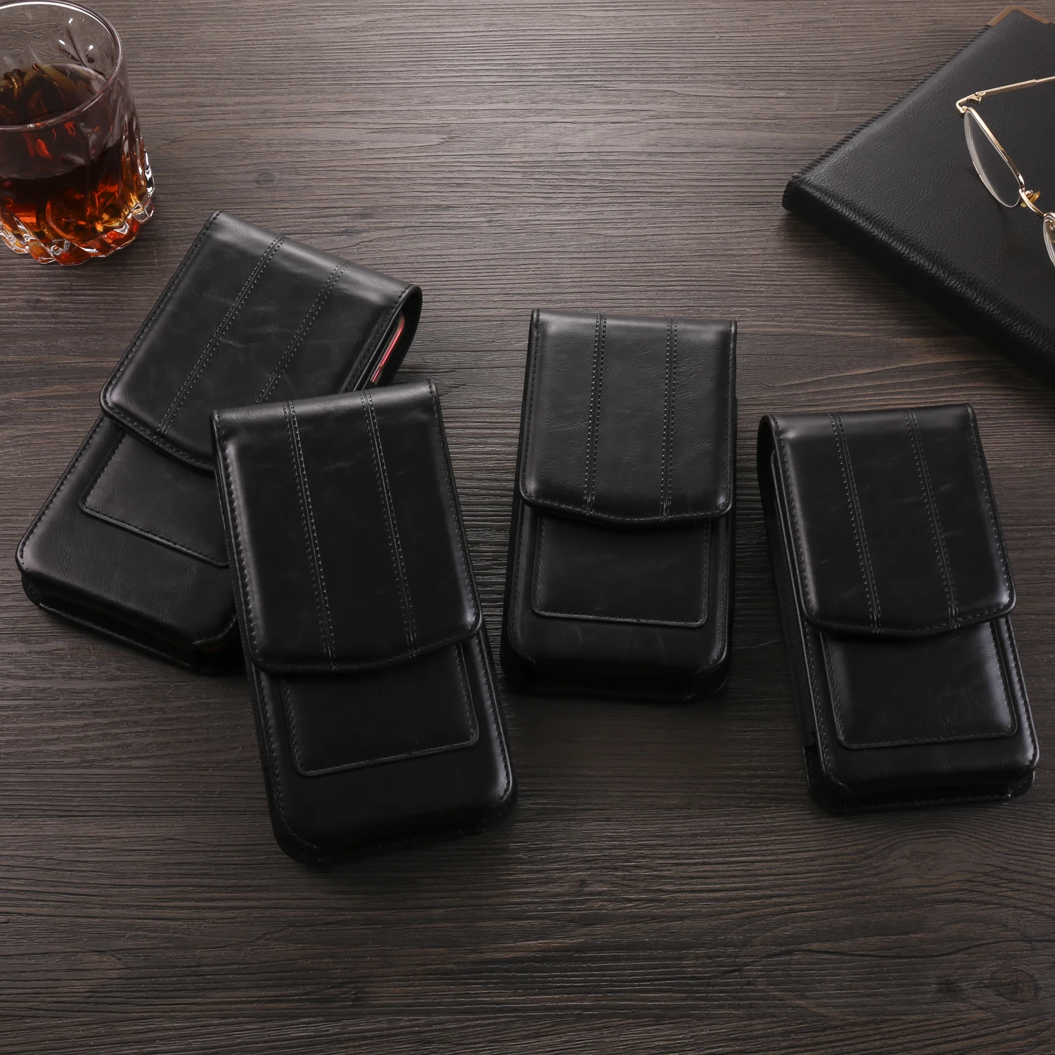 FULAIKATE Vertikale universelle Handytasche aus Leder, Hüfttasche mit Kartenfach für Samsung Galaxy S25 Ultra, iPhone 17 Pro Max, Herren – Detail 33