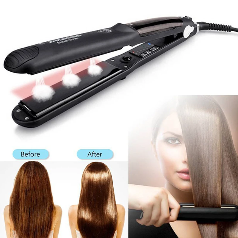 Professional Digital Lcd Display Steam Flat Irons For Hair Beauty And Curling Iron Straightener Planchas De Cabello 2