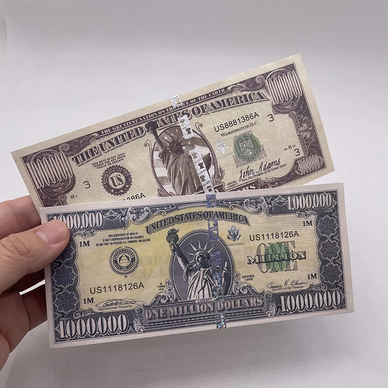 Due Stili American One Million Dollar Paper Money Statue Of Liberty Con Filigrana Numero Di Serie Collezione Di Banconote