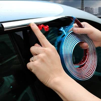  3C/5C Chrome  Trim PVC Universal  Auto Door Bumper Scratch-Proof Protector StickersAnti-Collision Tape Car Door Edge Guard 2