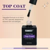 FZANEST HEMA TPO Free High Durability Strong Top and Base Coat Shiny Crystal NO Wipe High Shine Power Chrome Top Gel Finish 3